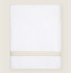 BATH SHEET / WHITE/BEIGE