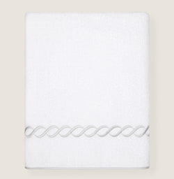 BATH SHEET / WHITE/STERLING