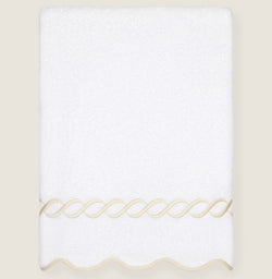 BATH SHEET / WHITE/BEIGE