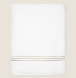 BATH SHEET / WHITE/SAGE